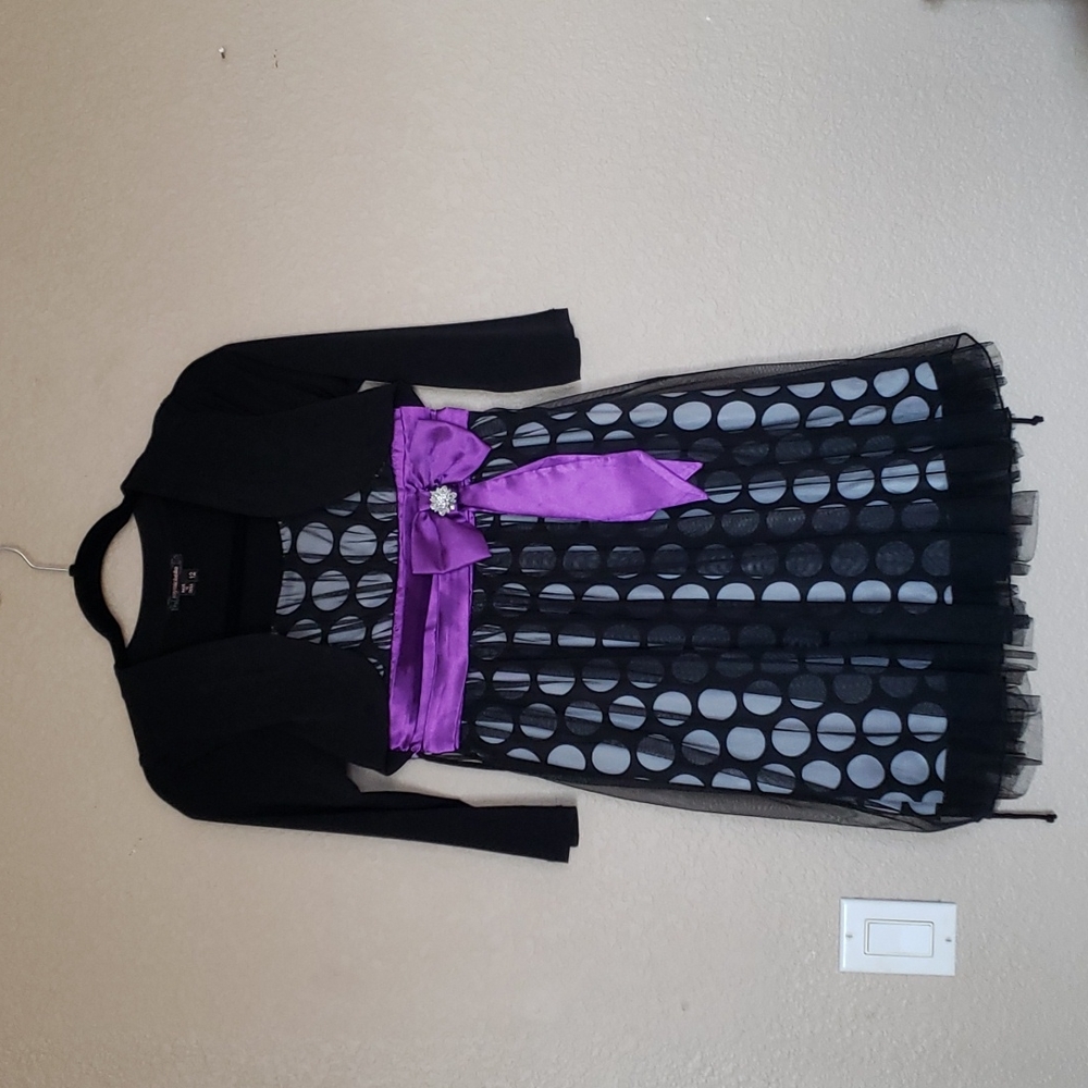 My Michelle Polka-dot long-sleeved Dress Size 12